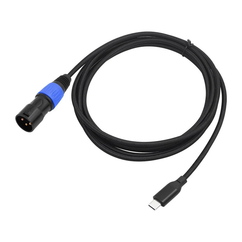 Type C to XLR Male Aux Audio Cable Type C to XLR Male Output Stereo Cord USB Type-C Male to XLR Male Cable Plug and Play-DTB3