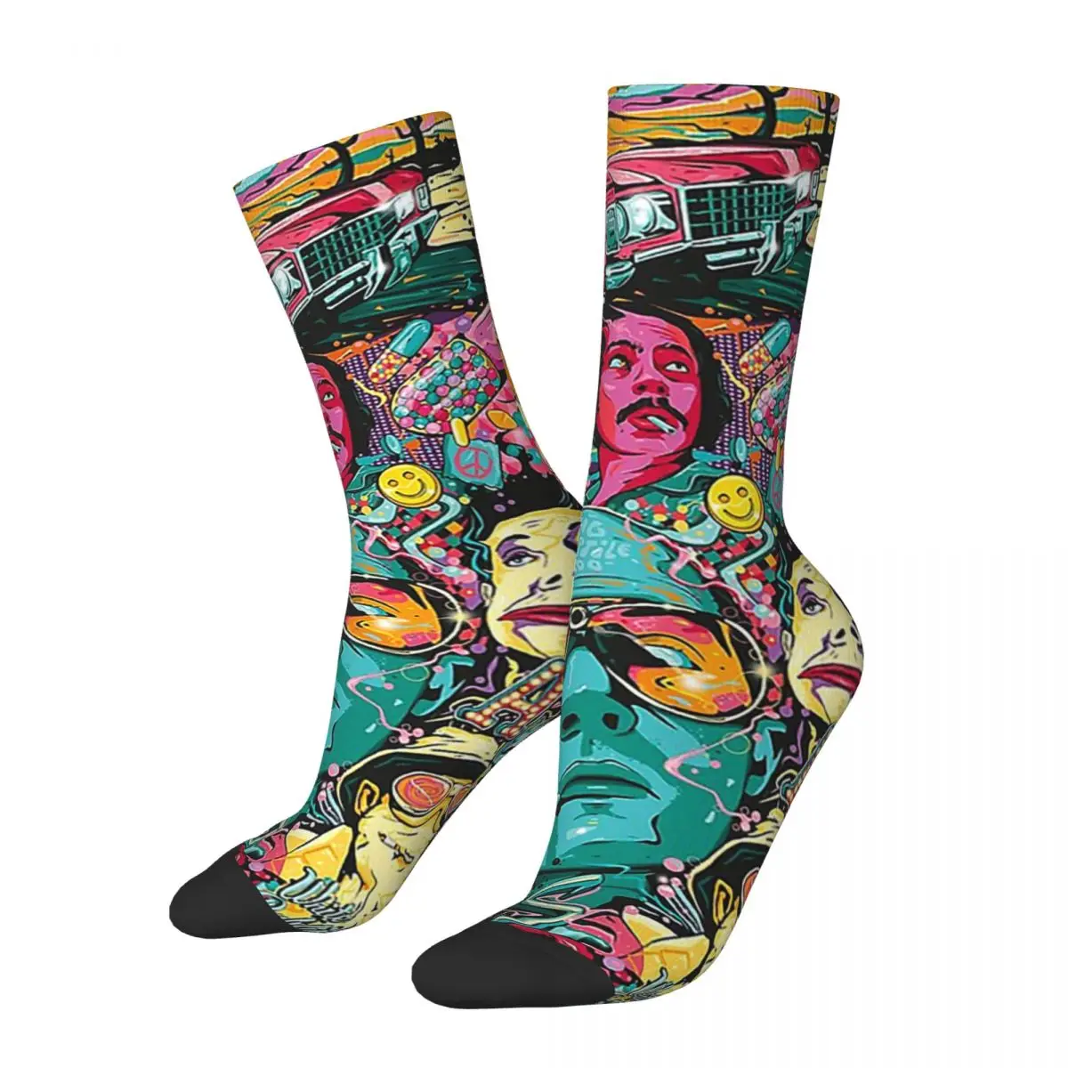 Fear And Loathing In Las Vegas Art Socks Harajuku Sweat Absorbing Stockings All Season Long Socks Accessories for Unisex Gifts