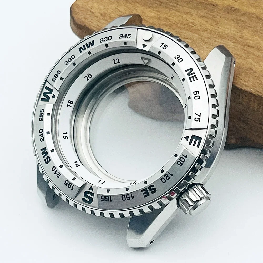 45mm Prospex LX SNR025 SNR027 Watch Case Fit For NH34 NH35 NH36 7S26 Movement Transparent Backcover Sapphire Glass Watch Case