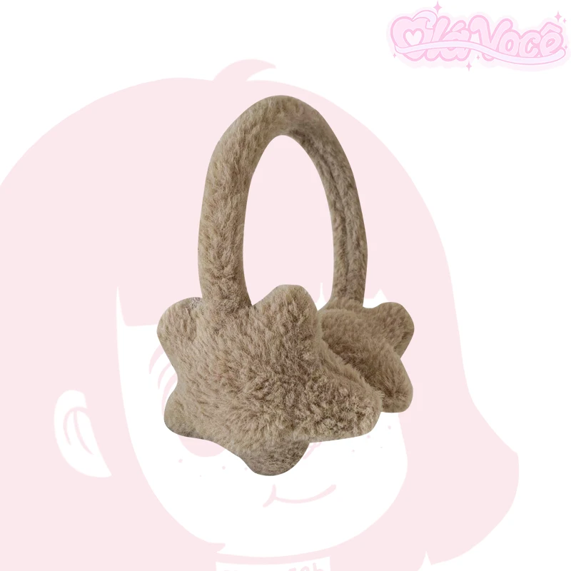Cute Star Ear Warmers Winter Warm Headphone Style for Students Cycling Photo Prop
