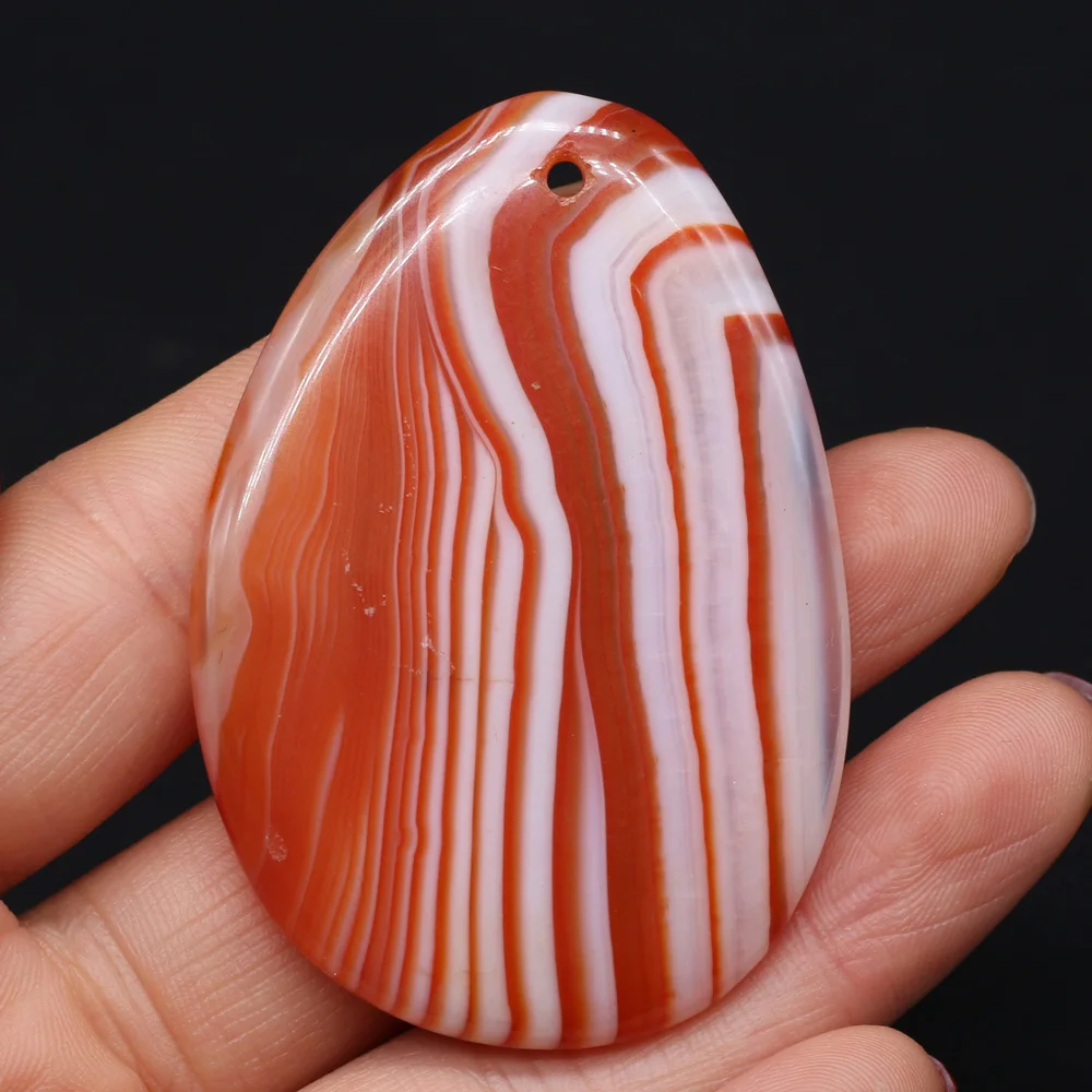 Natural Colorful Striped Agates Pendant Reiki Healing Onyx Charms for Handmade DIY Necklace Making Jewelry Findings