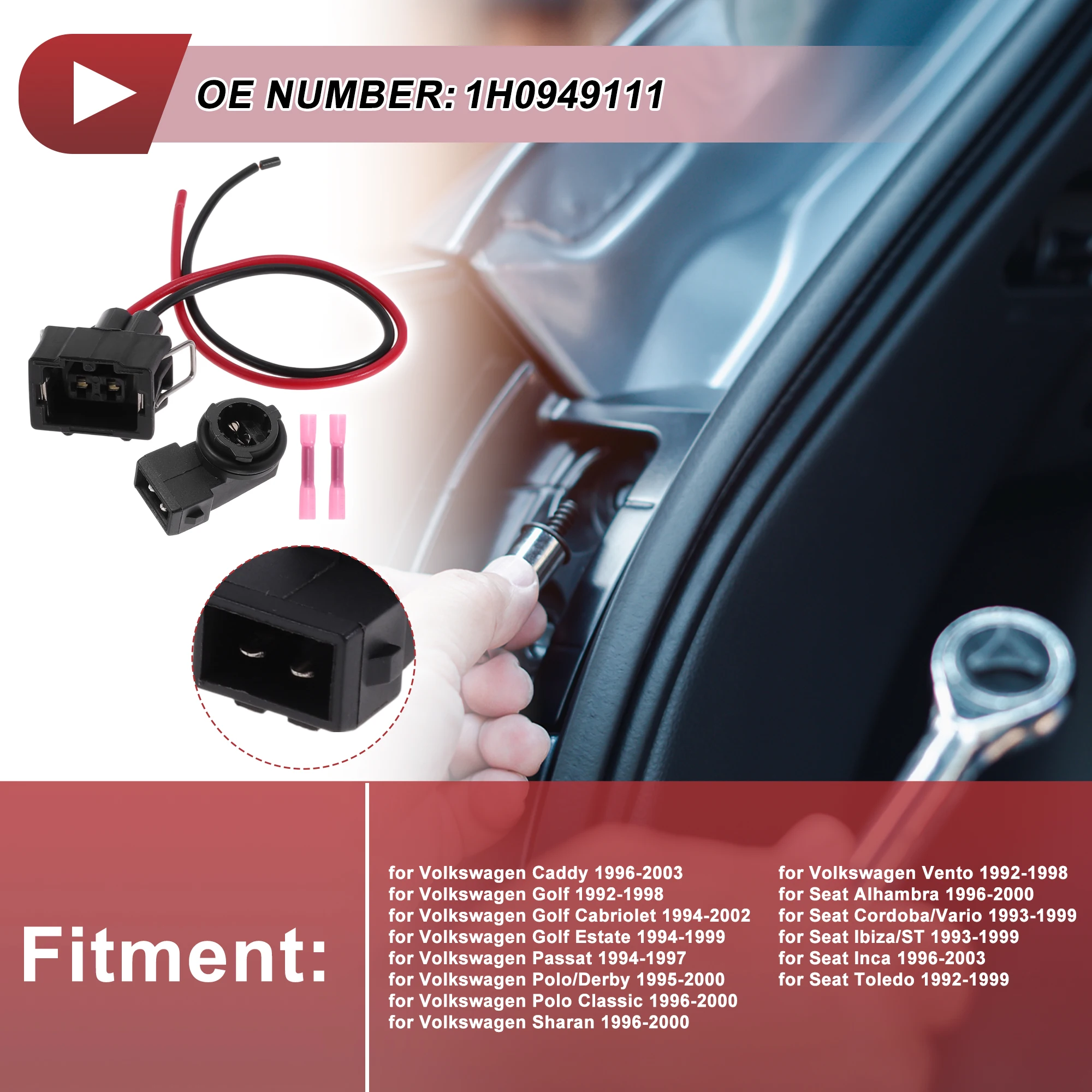 

X Autohaux Индикаторная розетка для Volkswagen Caddy 1996-2003 No.1H0949111