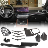 Para BMW X5 X7 G05 G06 G07 fibra de carbono Real consola de coche tablero de ventilación lateral cubierta de cambio de marchas accesorios interiores de coche