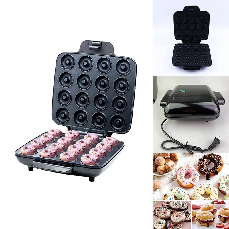 

Mini Donut Maker 16 Holes Donut Machine For Kid-Friendly Breakfast Mini Pancakes Maker Machine For Breakfas