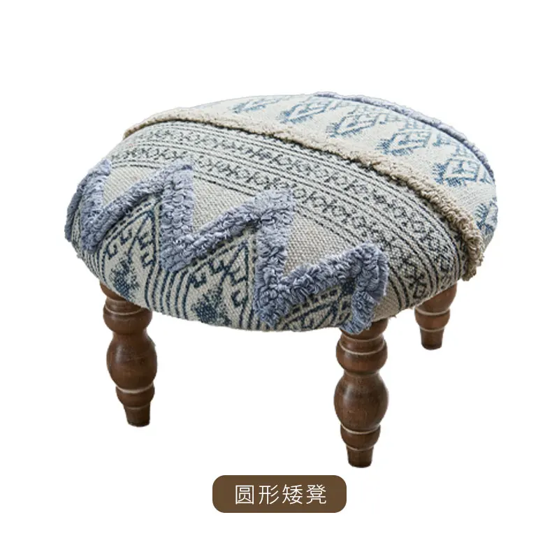American Soft Bag Bench Sofa Stool Change Shoes High Value Living Room Door Light Luxury High-end Household Low Stool