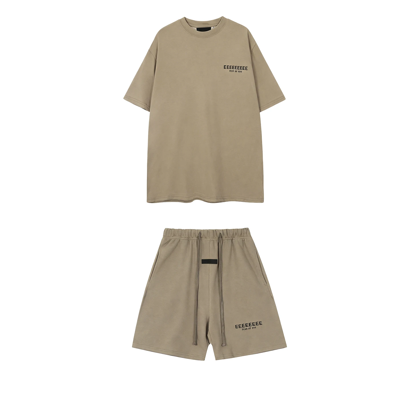 Conjuntos de Camisetas de Alta Calidad para Hombre, Marca 2SP, Diseño de Lujo, Textura Metálica, Camiseta de Algodón con Letras, Traje de Pantalones Cortos Holgados para Pareja