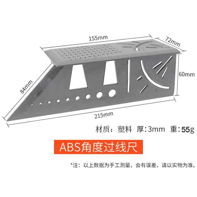45/90 Degree Woodworking Angle Ruler, 3D Marking Gauge, Multi-Functional Layout Tool for Dovetail & Carpentry Precision Measuri
