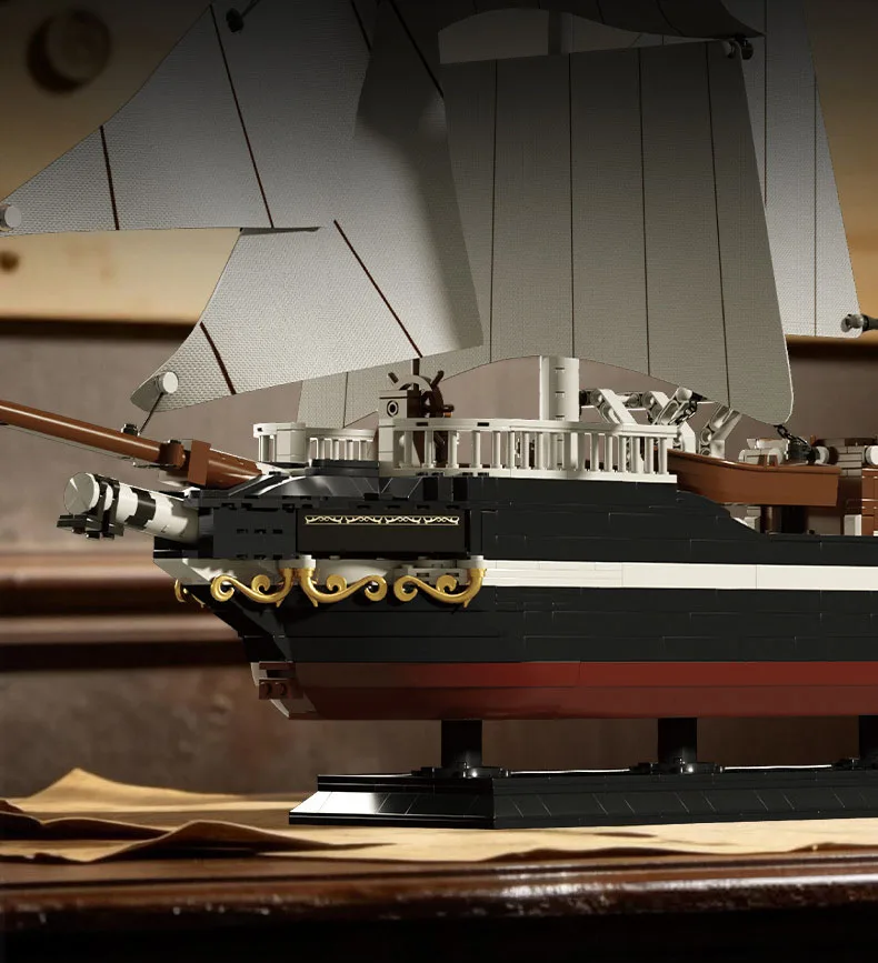 Idea Ocean Going Merchant Ship Baustein-Set: Endurance Clipper Konstruktionsmodell, Lehrreiches Spielzeug, Sammlerstück als Geschenk – Detail 4