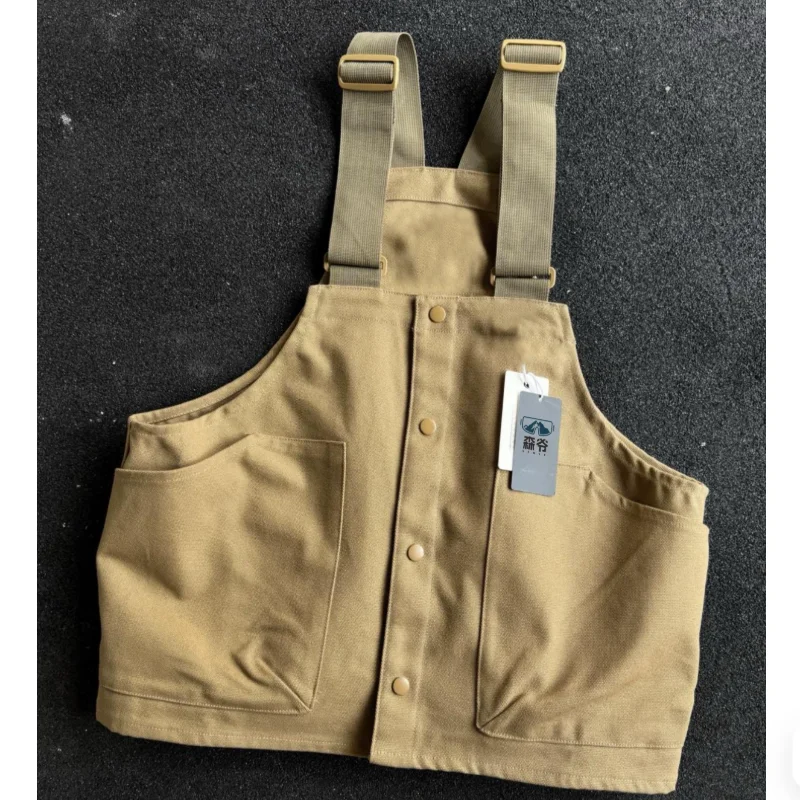 American Retro Street Motorcycle With Multiple Pockets and Adjustable Casual Vest