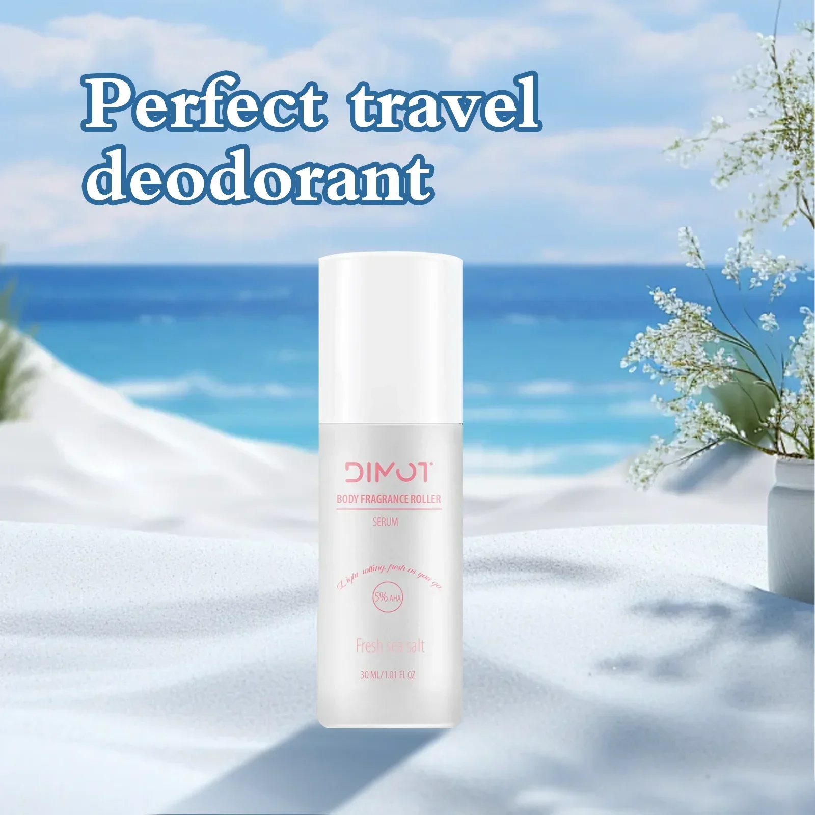 48H Odor And Sweat Protection Long Lasting Deodorant Serum Roll On 30ml Aluminum Free Gluten Free For Underarms And Body