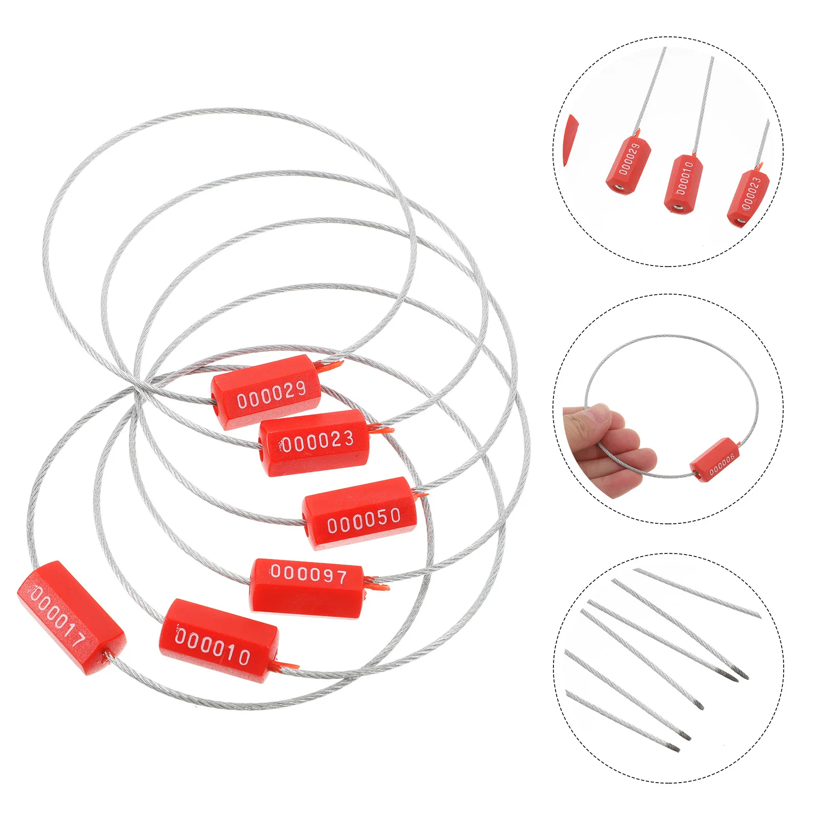 

100pcs Cable Seals Wire Tags for Trucks Containers Adjustable Length ABS Security Accessories Shipping