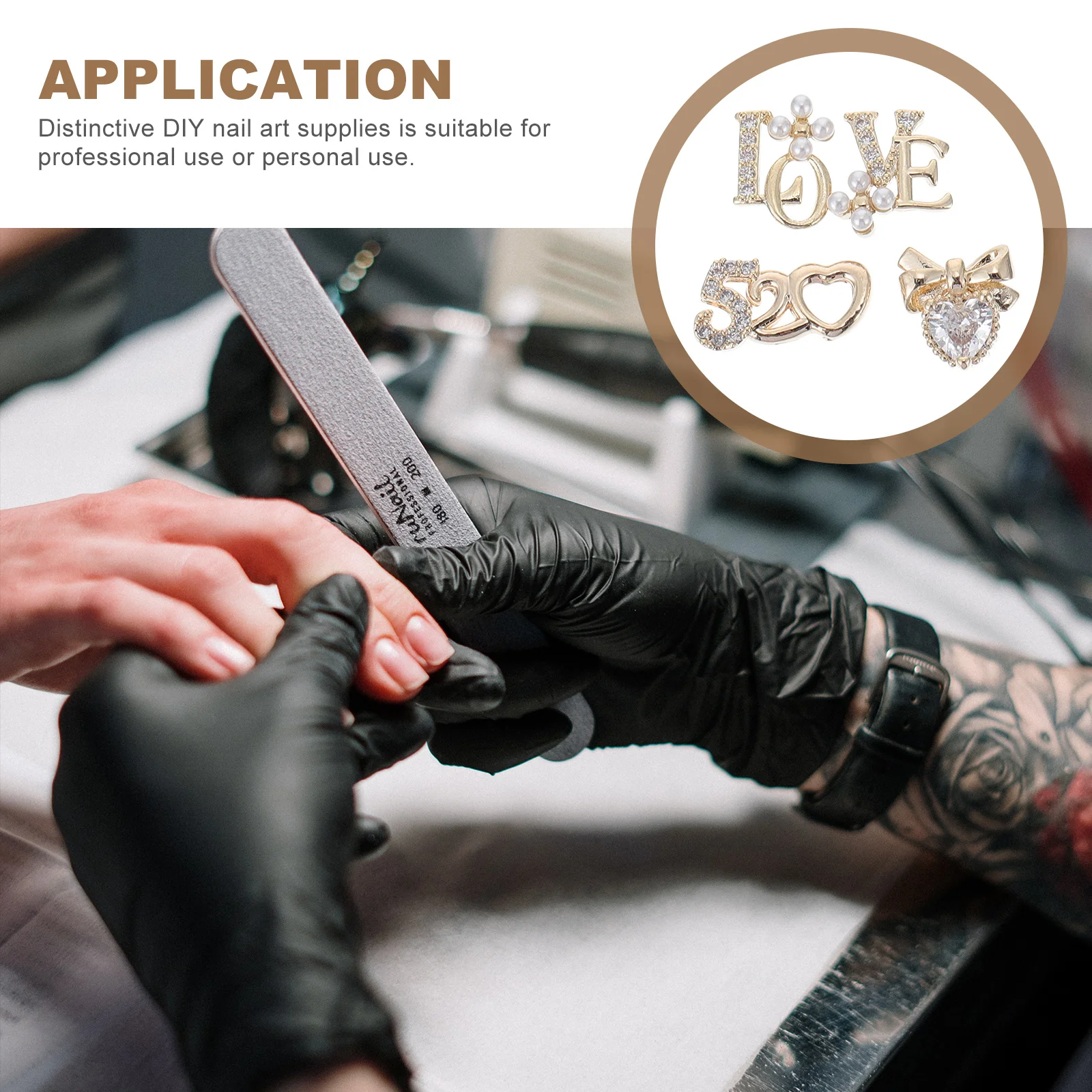 

4Pcs Pearl Design Nail Charms Patches DIY Manicures Decoration Elegance Beauty Accessories Zircon Nail Art Patches