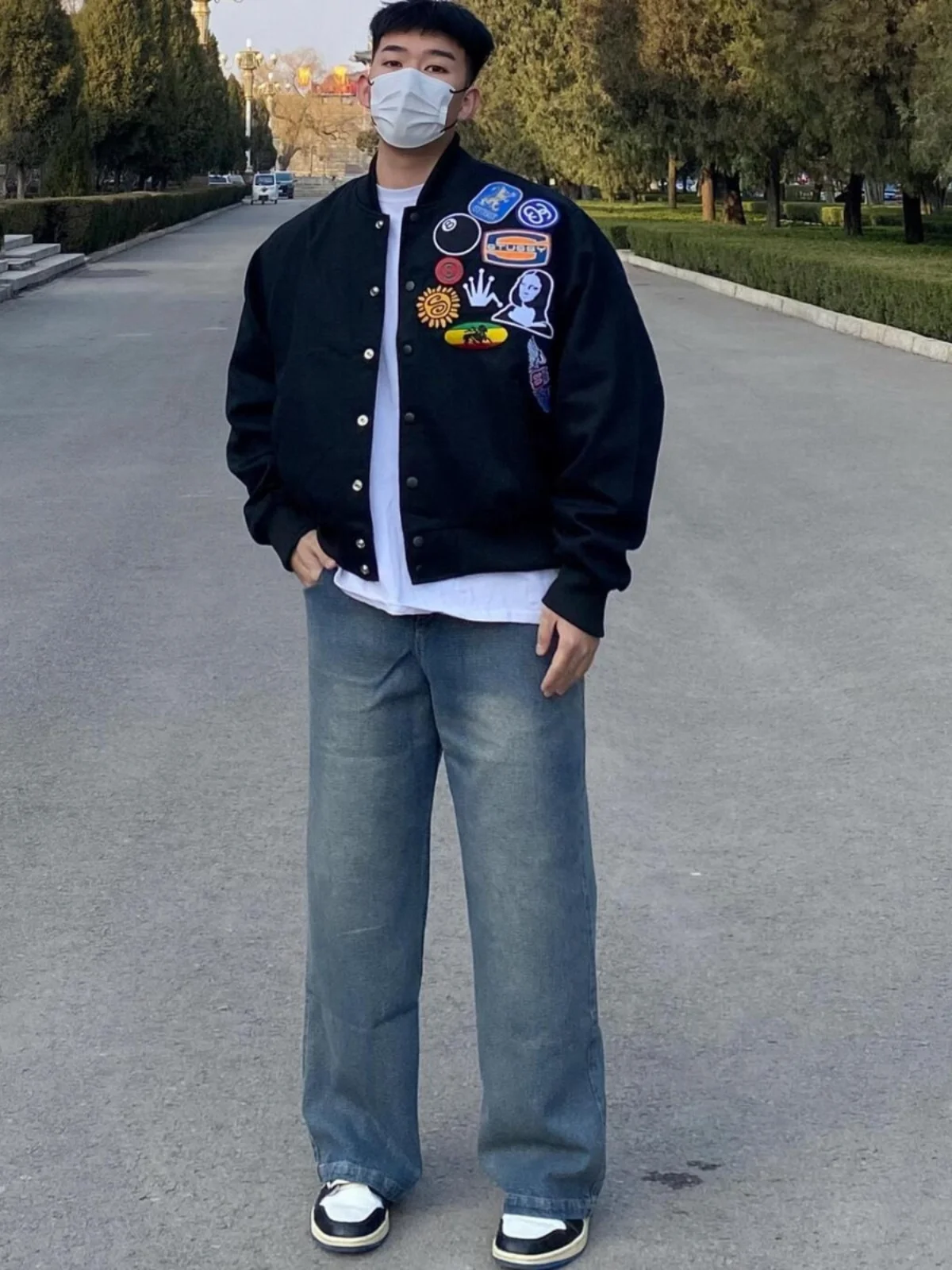 

Американский хип-хоп вышитый тюре с нашивкой, мужской весенне-осенний уличный универсальный бейсбольный дэт на одной пуговице для пар