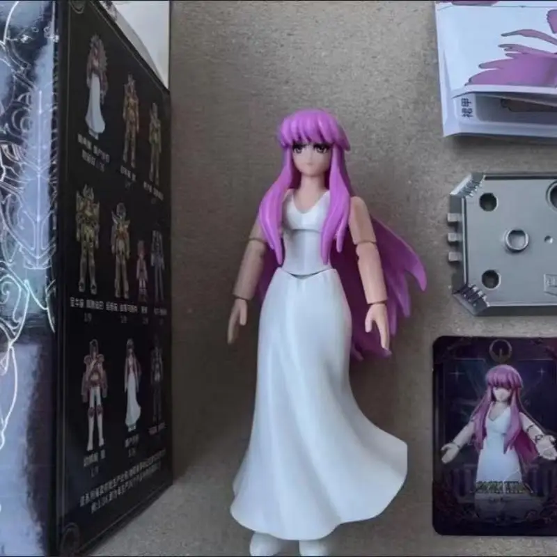Figura de Acción Saint Seiya Gold Saints Galaxy Edition Bloks, Modelo Coleccionable de Anime, Tema Athena