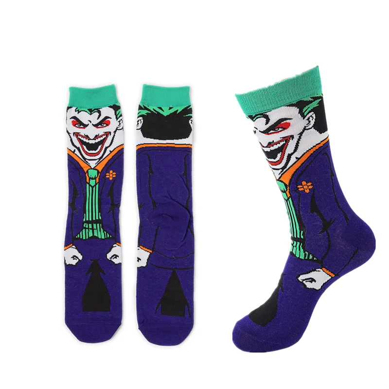 Anime Funny Socks Joker Personalized Comics Cosplay Cartoon Trend Sockings Breathable Sock Outdoor Party Daily