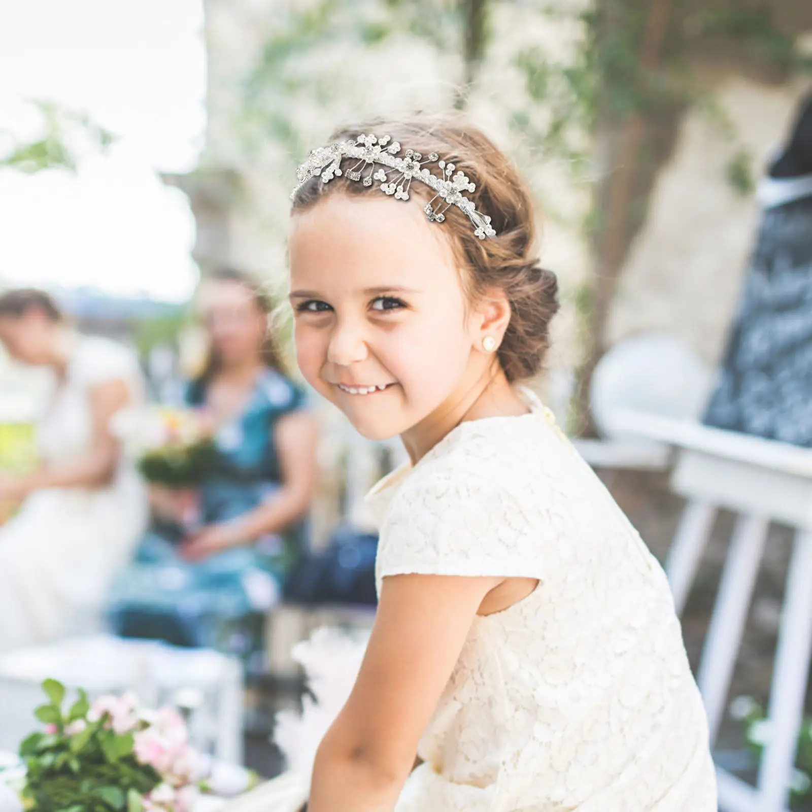 

Очаровательная повязка на голову с жемчужными украшениями для детей и женщин, идеальный аксессуар для волос на свадьбу, вечеринку, фестиваль, выступление