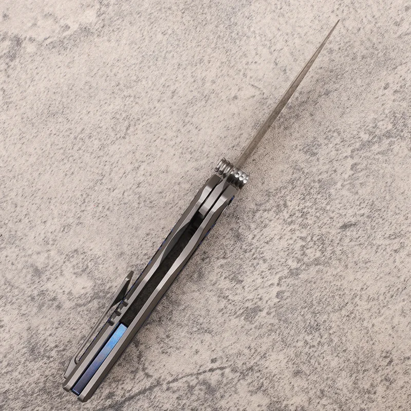 Kesiwo Blue Fairy M390 Titanium G10 Handle Cool Outdoor Tactical Camping Survival Hunting Gift Sharp Pocket EDC Folding Knife