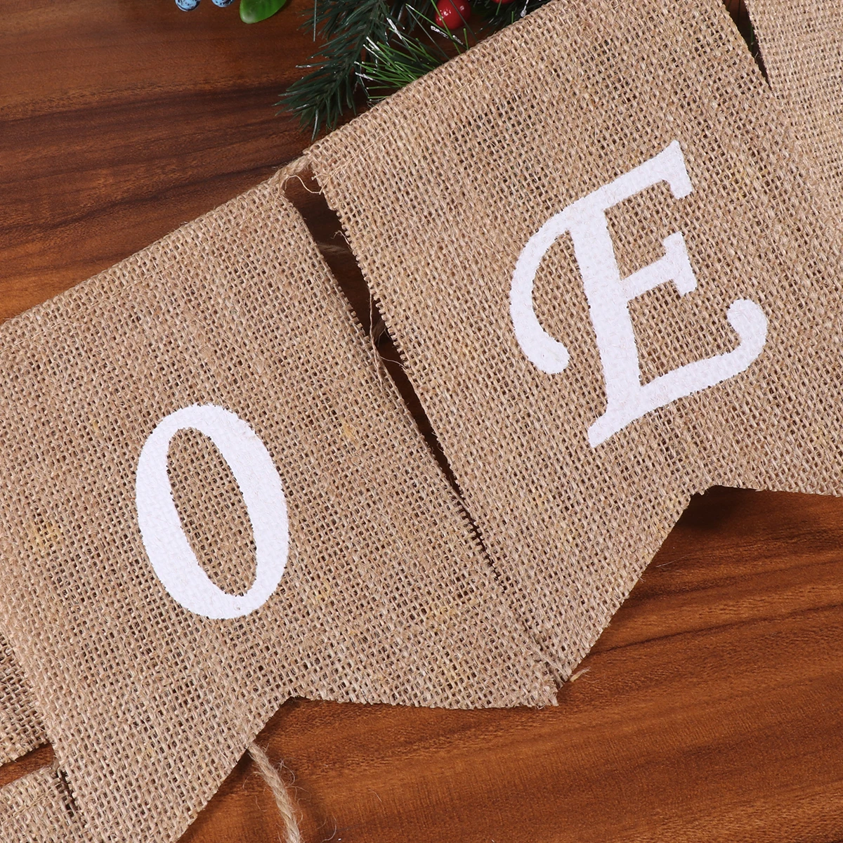 

Christmas Burlap Bunting Banner 2 Meters Decor 6 NOEL Flags 2 Snowflakes Sturdy String Indoor Outdoor naments