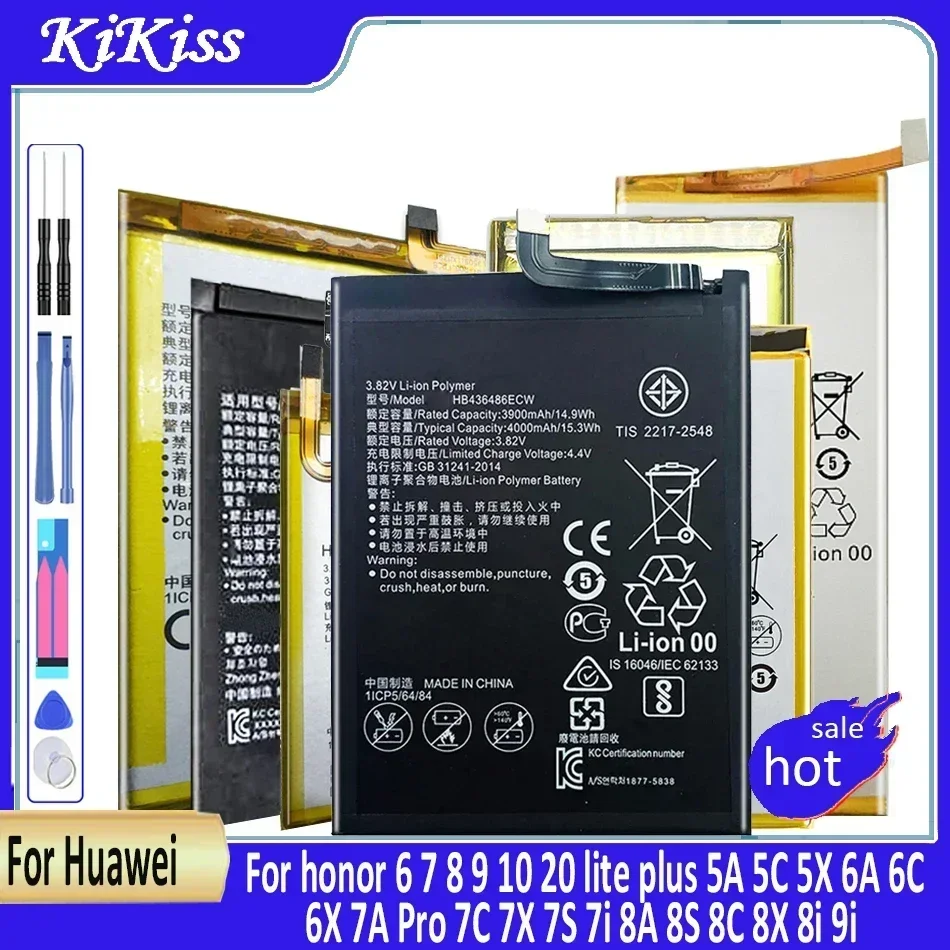 Battery For Huawei honor 6 7 8 9 10 20 lite plus/5A 5C 5X 6A 6C 6X 7A pro 7C 7X 7S 7i 8A 8S 8C 8X 8i 9i/View V8 V9 V10 V20 Play