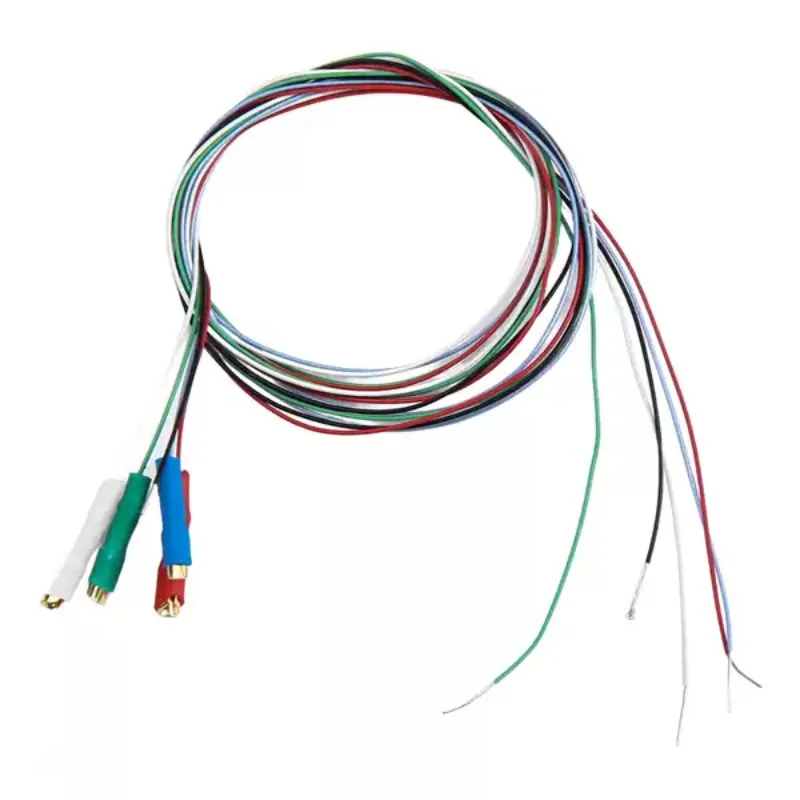 Vinyl Record Player Oxygen-free Copper AWG32 Color Tone Arm Cable with Ground Wire Phonograph Head Cable 508mm