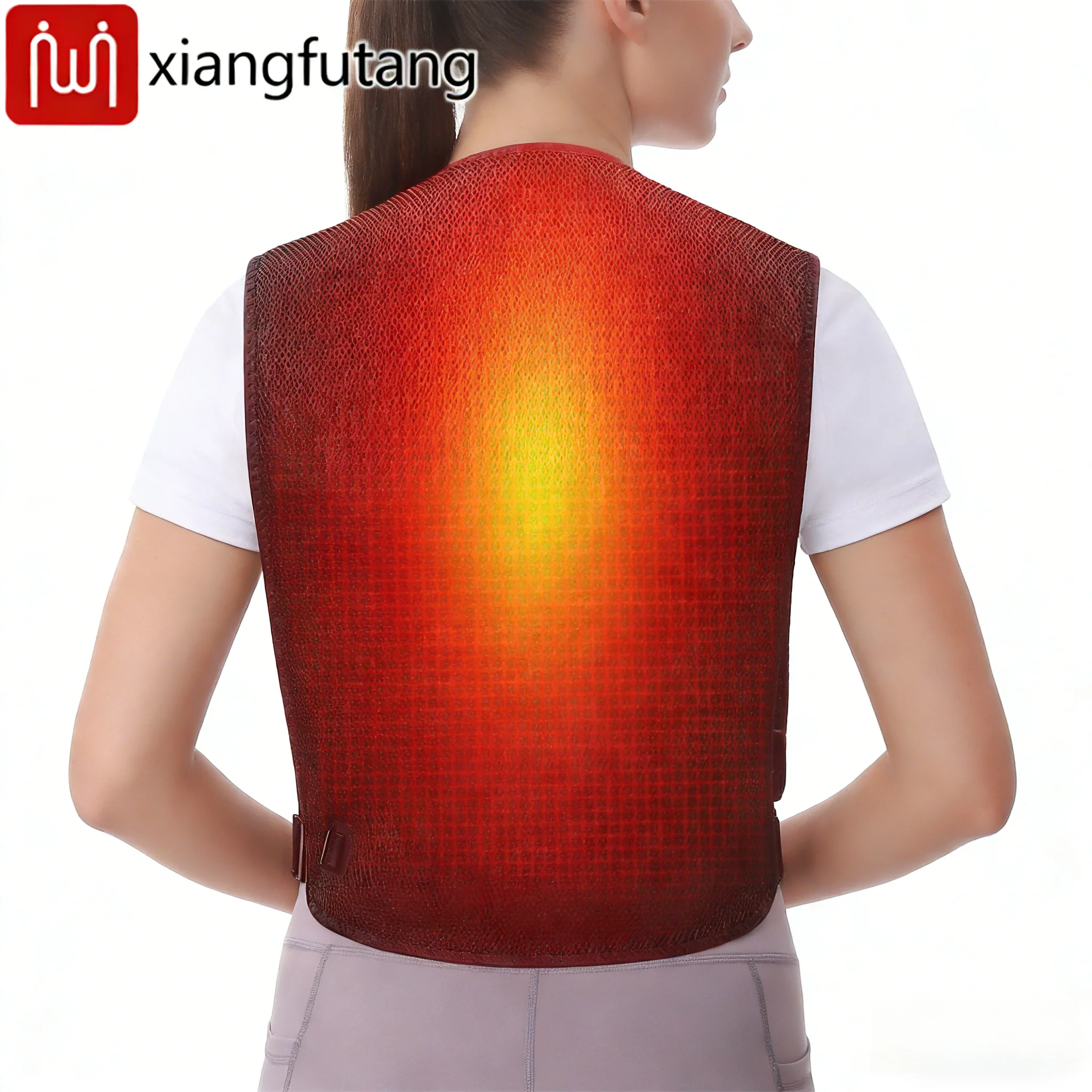 

Air Layer Heating Back Protector Relieves Back Stiffness Soreness Fatigue Promotes Blood Circulation Relax keep the back warm