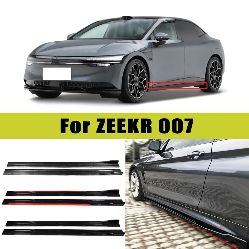 

Universal 2m/2.2m Car Side Skirt Extension SplitterBumper Racing Side Wing Bumper Lip Side Spoiler For ZEEKR 007 Car Accessories