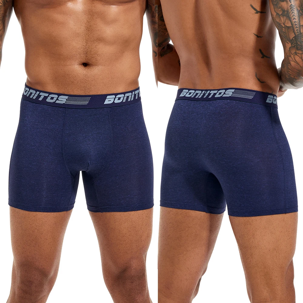 Calzoncillos bóxer de poliéster para hombre, ropa interior Sexy, talla grande