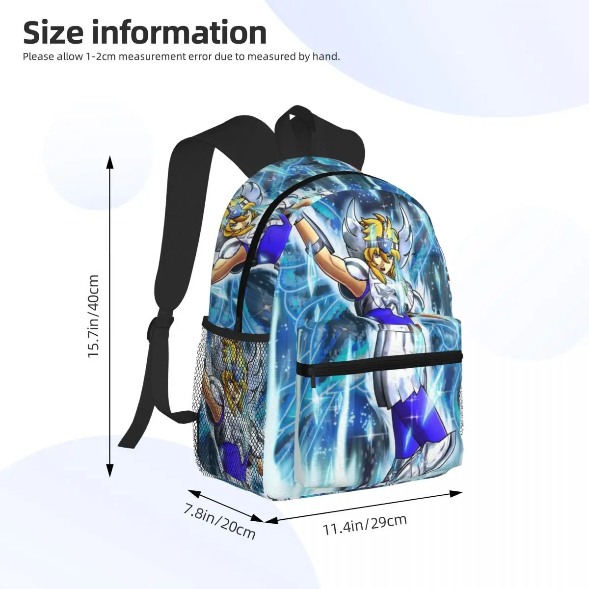 애니메이션 궁수자리 시그너스 히요가 학생 백팩 스쿨 백 하이킹 여행 데이팩 남녀 공용 책가방 숄더백