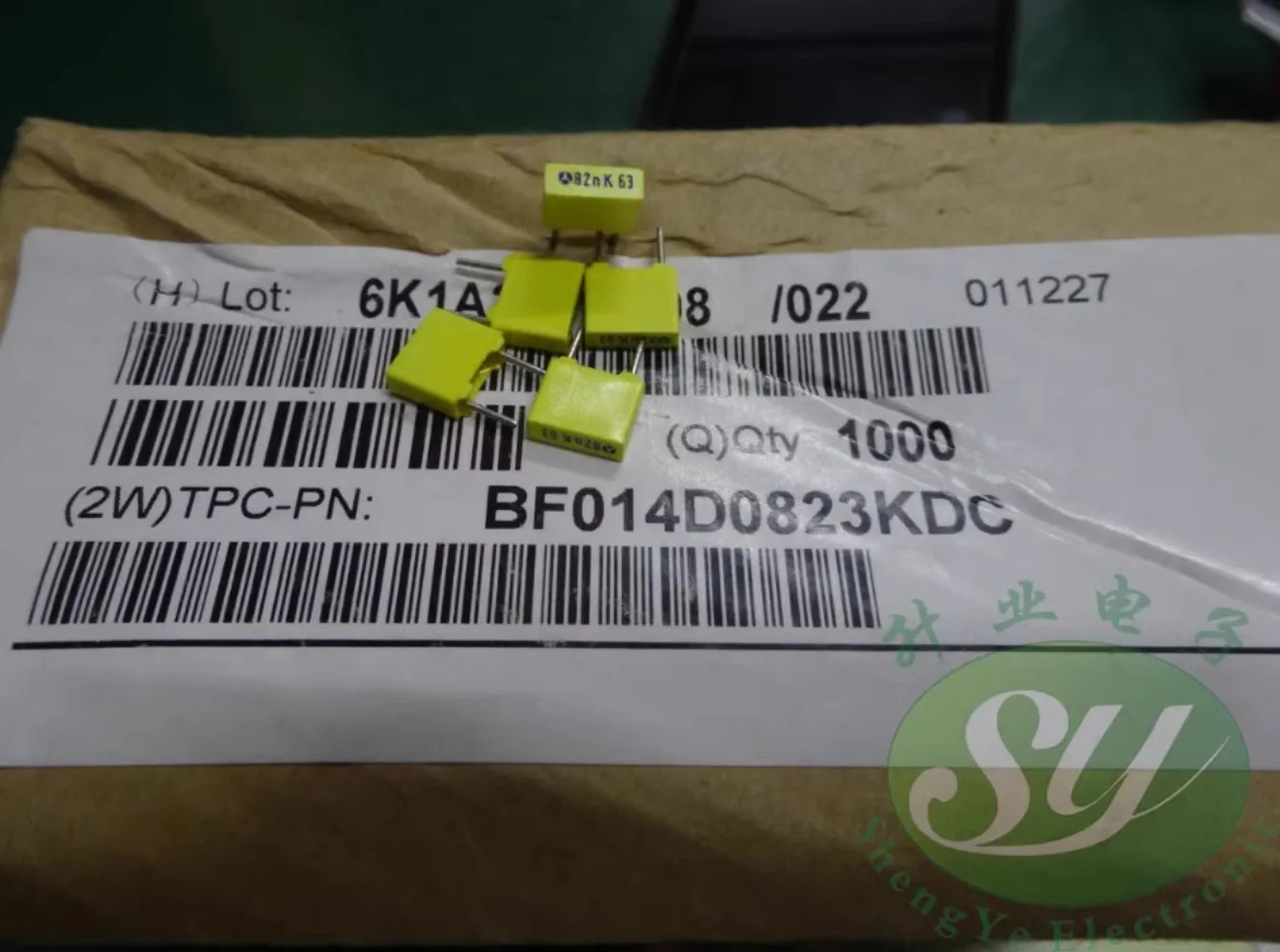 

50PCS TPC 0.082uf/63v 82nf 823 New film capacitor 5MM