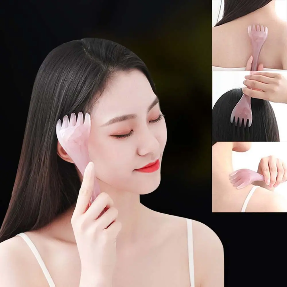 

Brush Scalp Massager Neck Body Pressure Massage Five Finger Scratcher Five-claw Comb Chinese Scraping Stick Head Massage Comb
