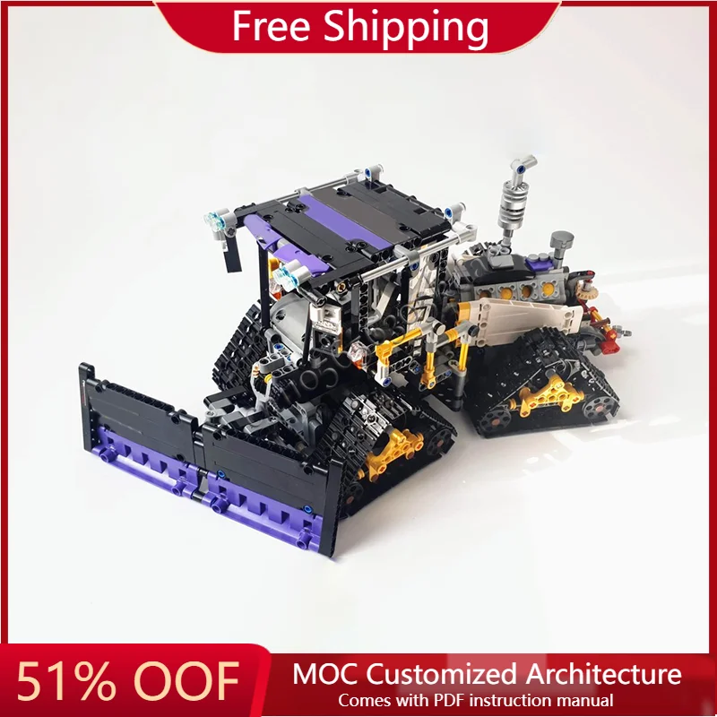 

1165 шт., серия строительных машин, креативный бульдозер, строительные блоки, модель в сборе, игрушки для детей, подарки на день рождения