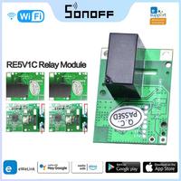 SONOFF RE5V1C Wifi DIY Switch 5V DC Relay Module Smart Wireless Switches Inching/Self-locking APP/Voice Remote ON/OFF Modules