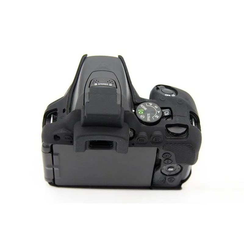 SLR camera silicone Case For Nikon D5500/5600 protective cover, anti-knock, anti-scratch Camera case + free tempered film
