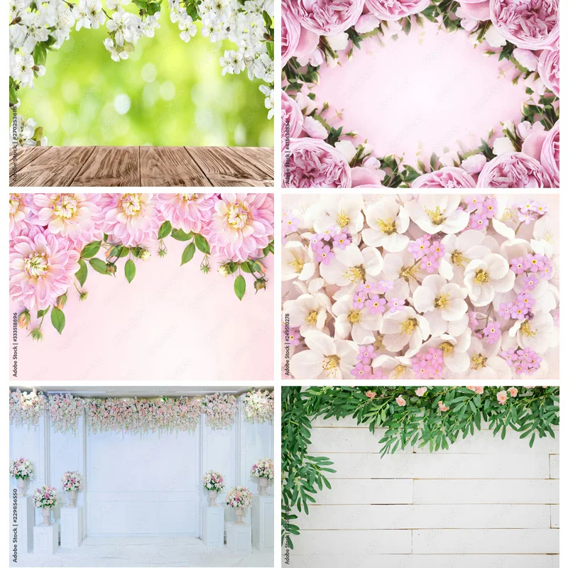 

SHUOZHIKE Art Fabric Photography Backdrops Prop Flower Wall Wood Floor Wedding Party Theme Photo Studio Background LLH-08