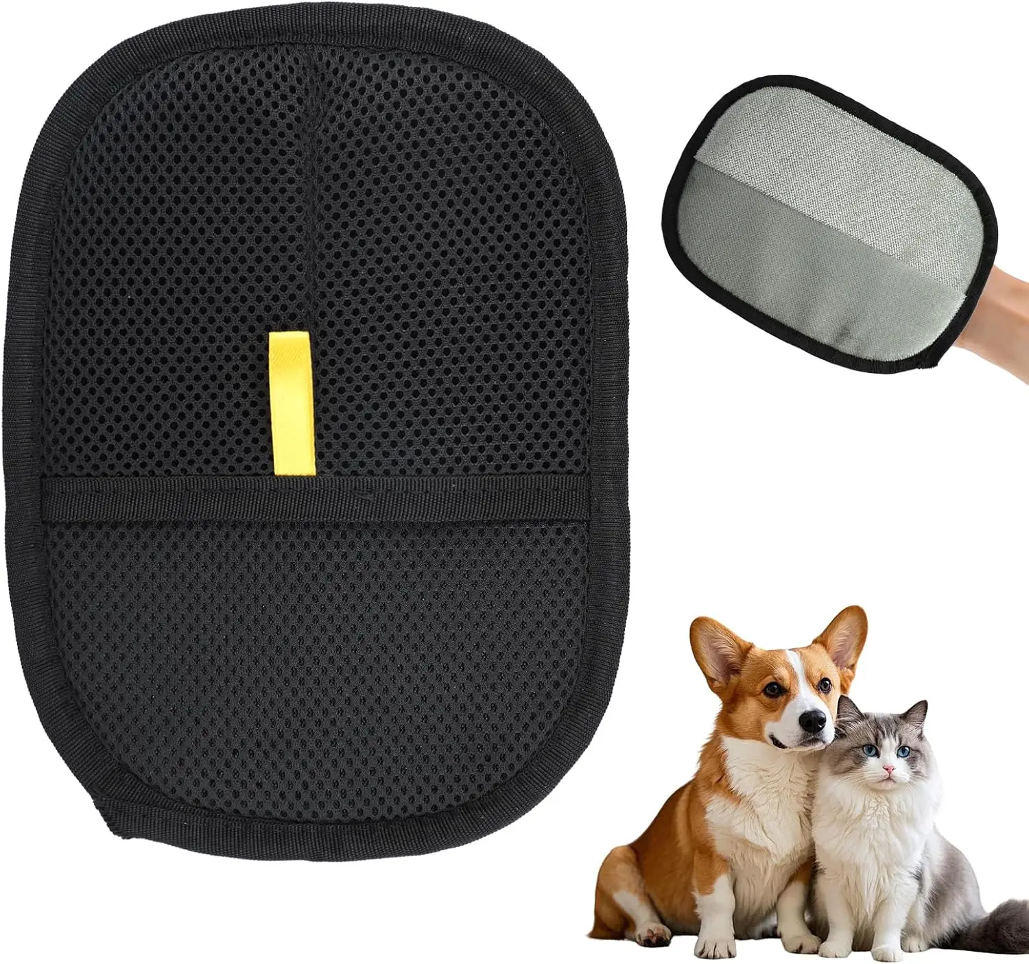 

Pet Double Sided Grooming Gloves,Static Removal Gloves for Pet Hair,Multi-Function,for Washing,Hair Removal,Beauty,Sofa,Bed Shee