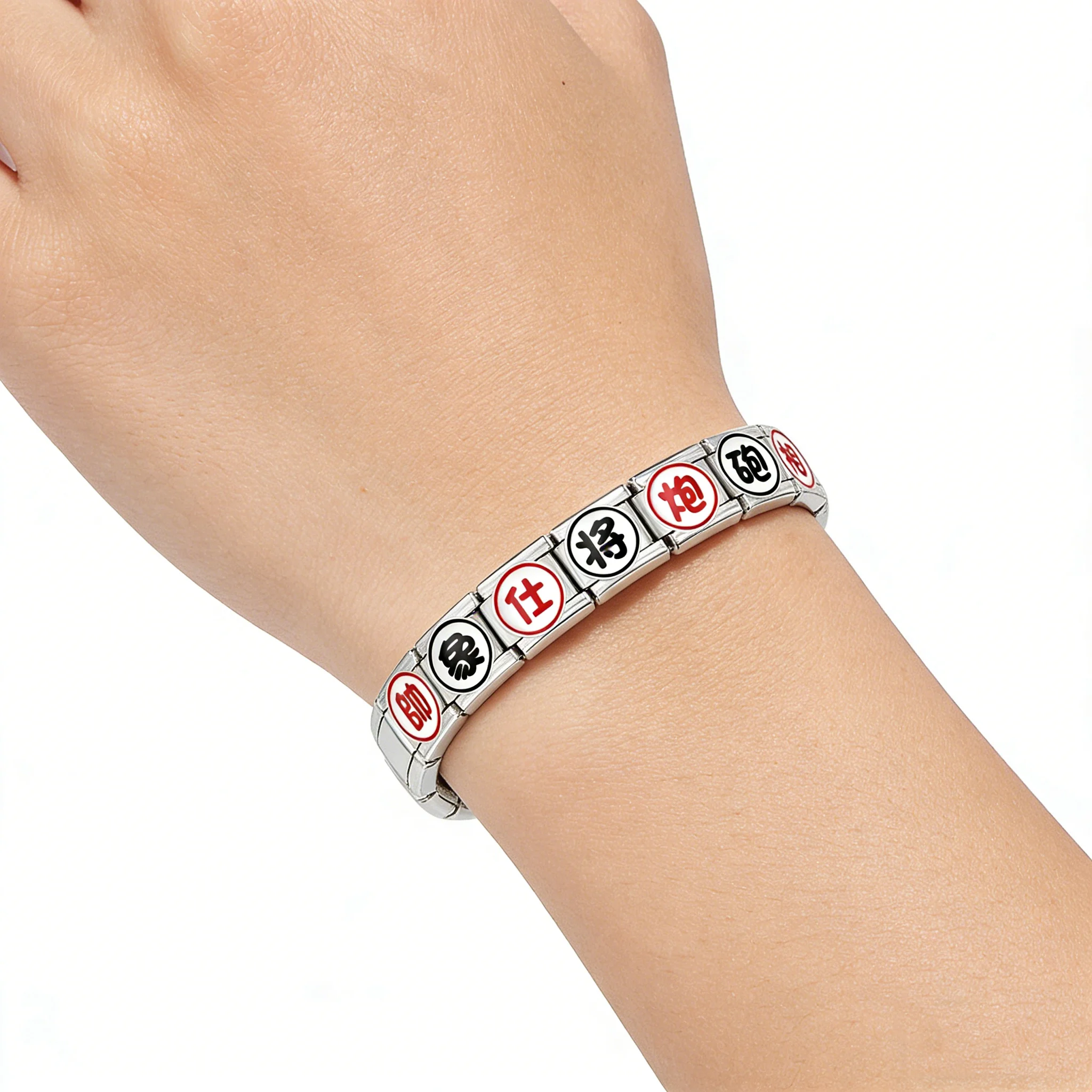 Wholesale Design Chinese Chess Stainless Steel Charms Italian Link Fit 9mm Bracelet Making Jewelry DIY Beads Accessories