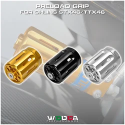 Empuñadura de precarga para Ohlins Mono-Suspensión con amortiguador trasero S36 S46 TTX36, perilla de ajuste de precarga, tapa de cubierta de aluminio Z900RS