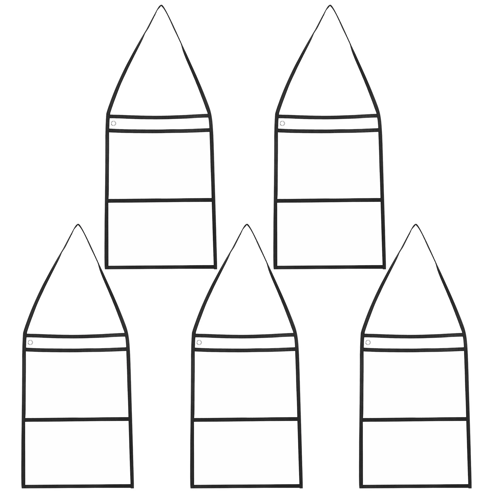 

5Pcs Clear Dry Erase File Holders Portable Transparent Document Organizer Reusable Plastic Sleeves for Classroom Office Tickets