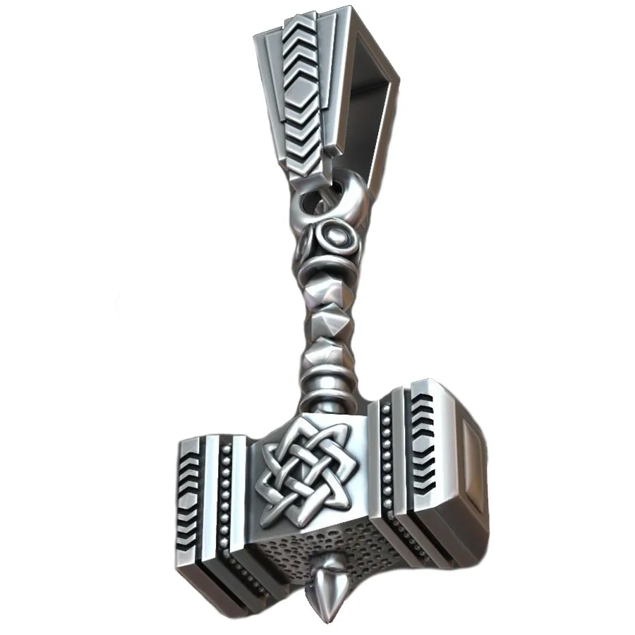 

9g 3D Thor Hammer Pendant Mans Customized 925 SOLID STERLING Silver High Trendy Hiphop