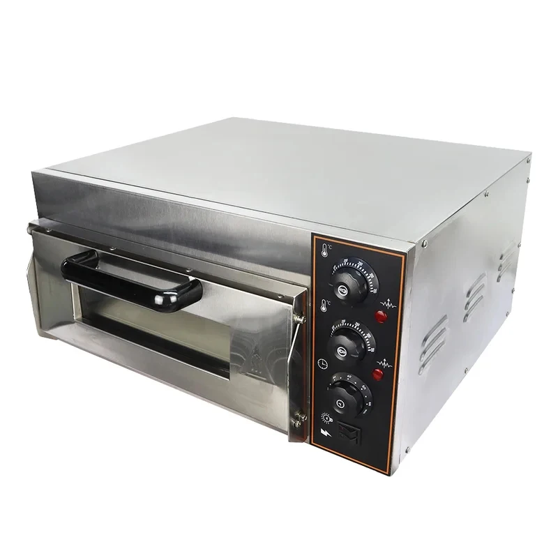 

Stainless Steel Single Deck Pizza Oven – Home Kitchens & Commercial Baking, High Efficiency & Energy