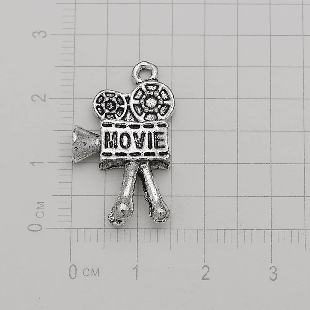 Antique Silver Plated Camera Video Recorder Charms Movie Travel Pendants For Diy Jewelry Making Findings Supplies Accessories