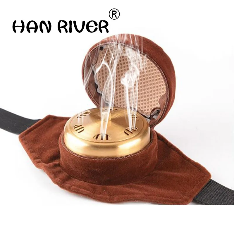 Moxibustion box moxibustion with pure copper winding temperature in the cloth bag of smokeless moxibustion tool pot waist -ajh1