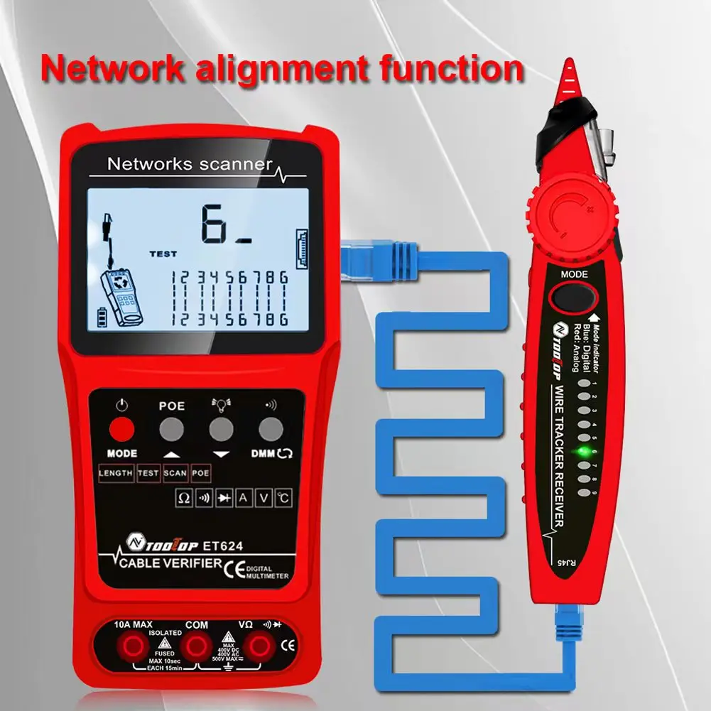 3in1 Multimeter Network Cable Finder Cable Tester ET624 ET626 ET628 Telephone Wire Tracker Tracer Toner Detector Line Finder