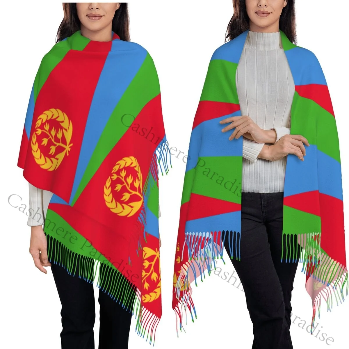 

Флаг Эритреи, женский мягкий шарф, теплый мягкий шарф, зимняя шаль на Хэллоуин