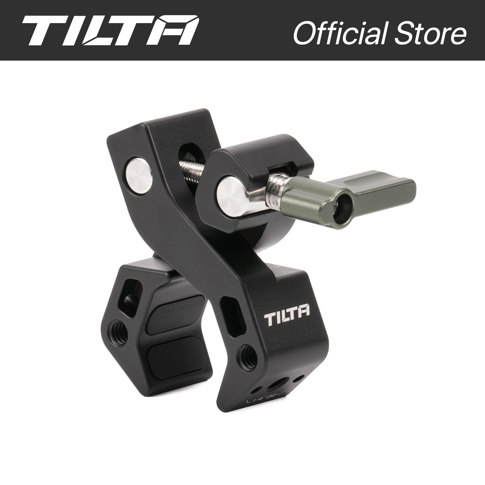 TILTA Accessory Mounting Clamp Metal Super Clamp Magic Arm Clamp Black TA-AMC-B with 1/4