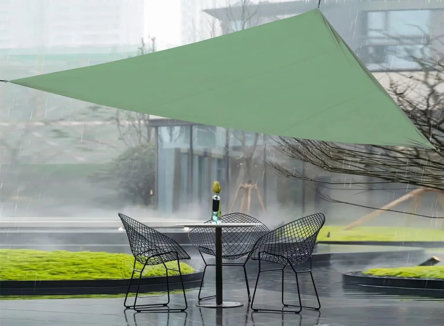 

10'X10'X10' Waterproof Sun Shade Sail For Outdoor Patio, Hammo Canopy & Backyard Shade – Uv-Resistant, Durable Polyester