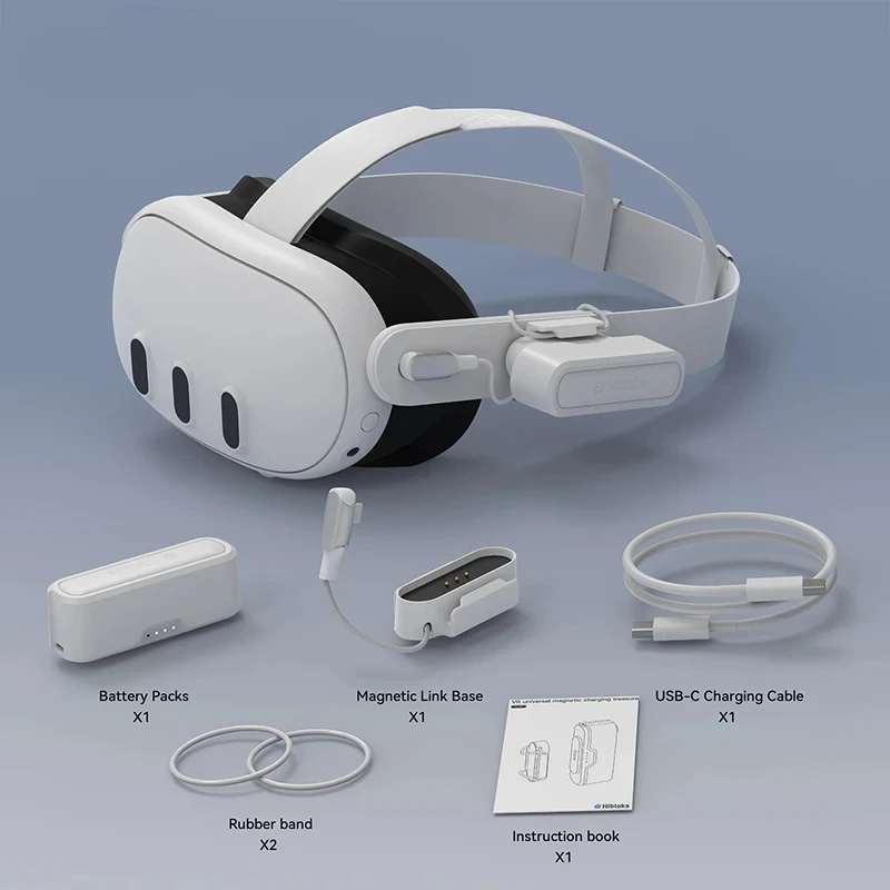 

2025 hot sale Hibloks Head Strap VR Power Bank Mini For Oculus Quest 3 /Quest 2 /Pico 4 VR Headset Emergency Power Bank Type c F