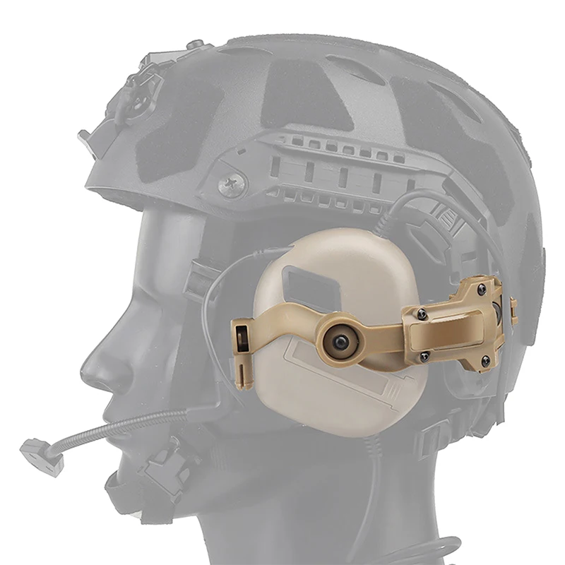 Taktyczny stojak na zestaw słuchawkowy Adapter słuchawkowy do kasku Zestaw adapterów do szyny kasku obrotowego pod wieloma kątami