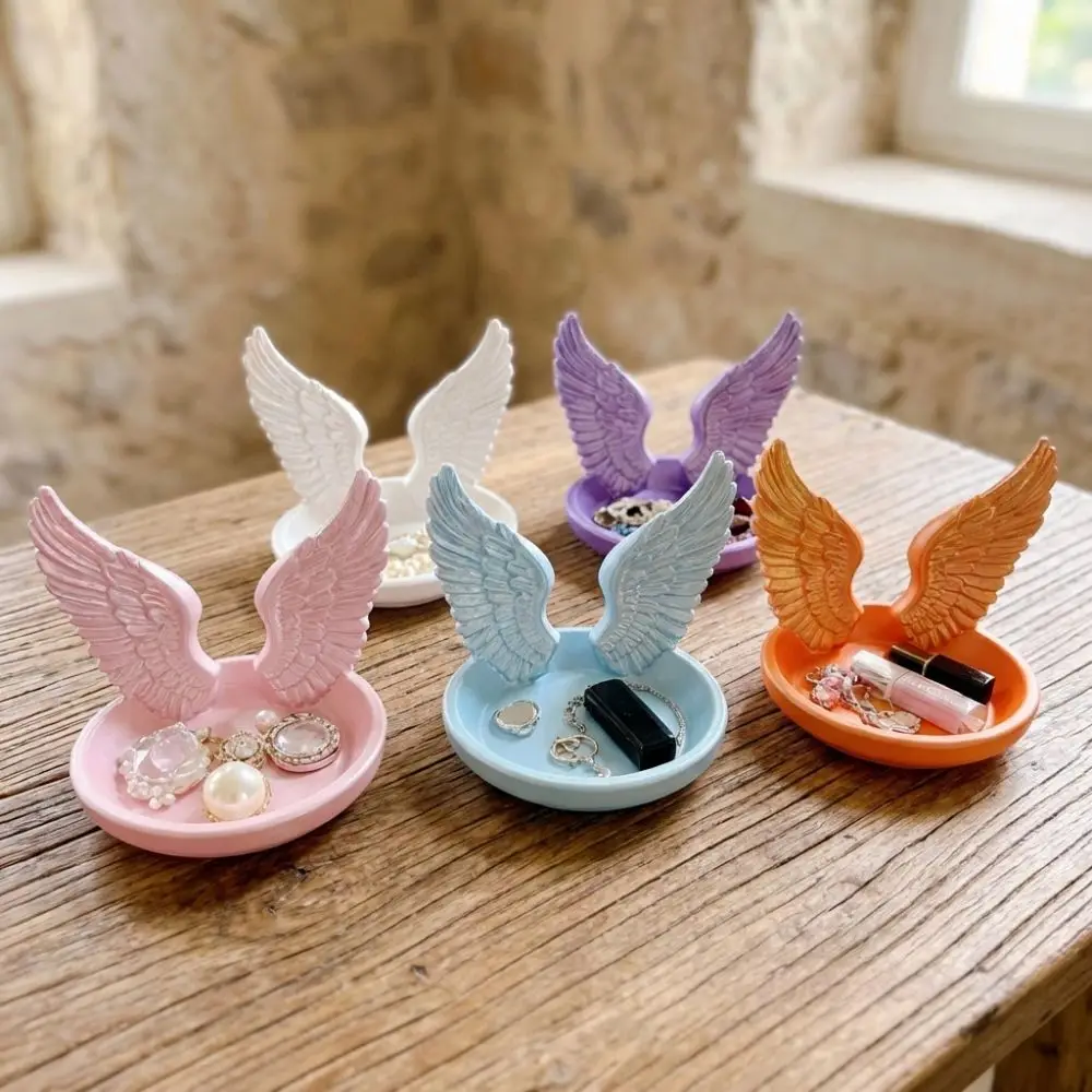 Photo Prop Angel Wings Jewelry Storage Tray Creative INS Ring Display Plates Simple Elegant Bracelets Organizer Women