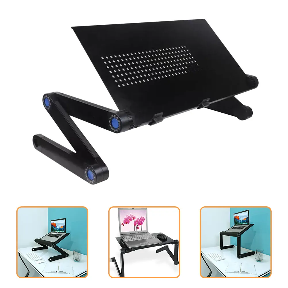 

Foldable Laptop Table Metal Ergonomic Design Adjustable Bed Desk for Home Office Study Dormitory Heat Dissipation Laptop Stand